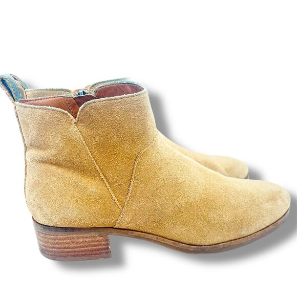 LUCKY BRAND Woman's Tan Suede Booties 10/42   Western Retro Grunge - Picture 4 of 9